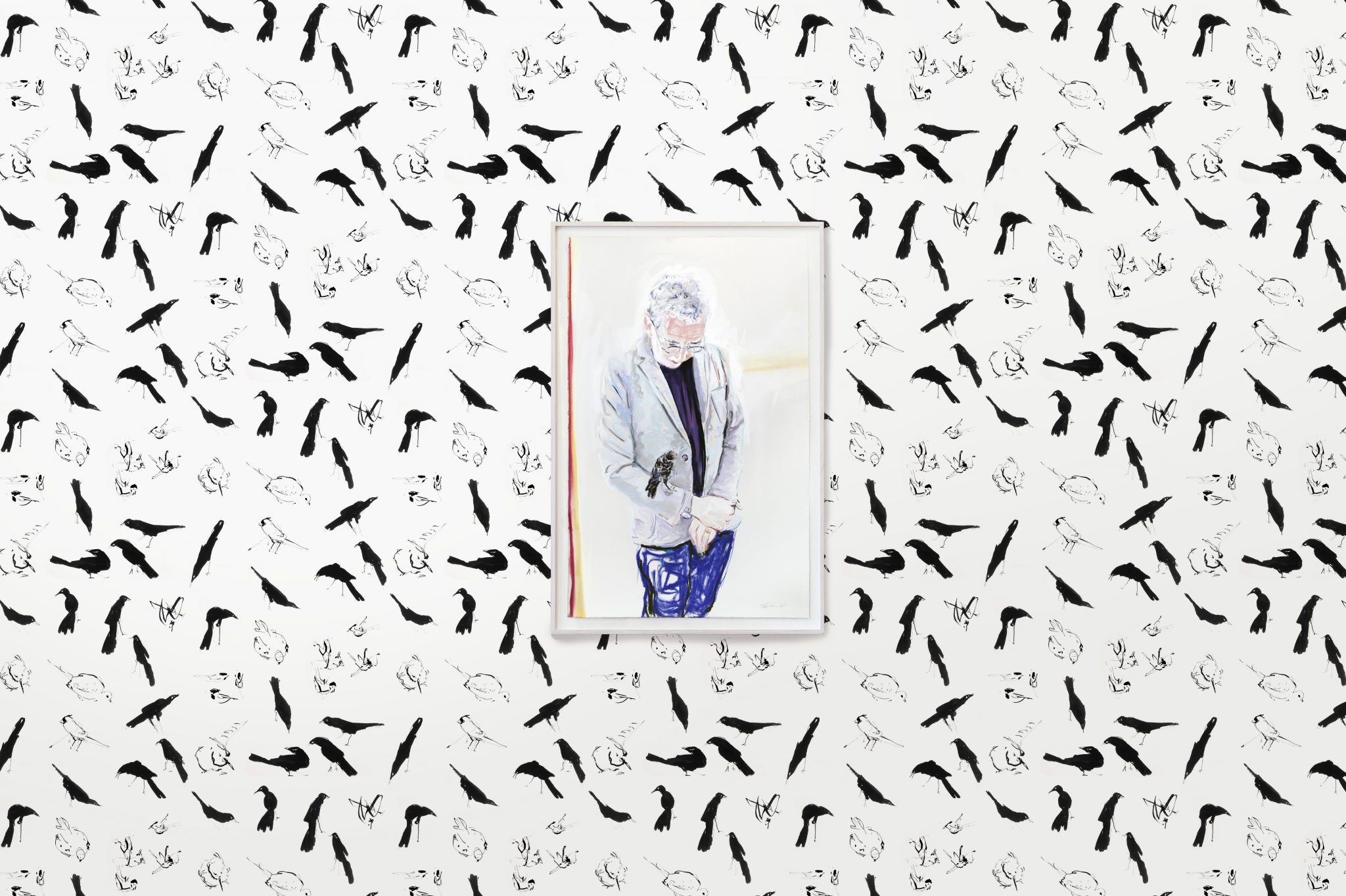 Klaus&Screech_BirdsWallpaper_Munich2014_book klaus & screech with birds wallpaper